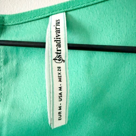 Stradivarius V-Neck Tank Dress in Green - Size M - Picture 3 of 5